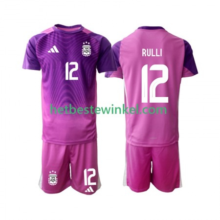 Argentinië Geronimo Rulli 12 Voetbalshirts Doelman Kind Thuis 2025